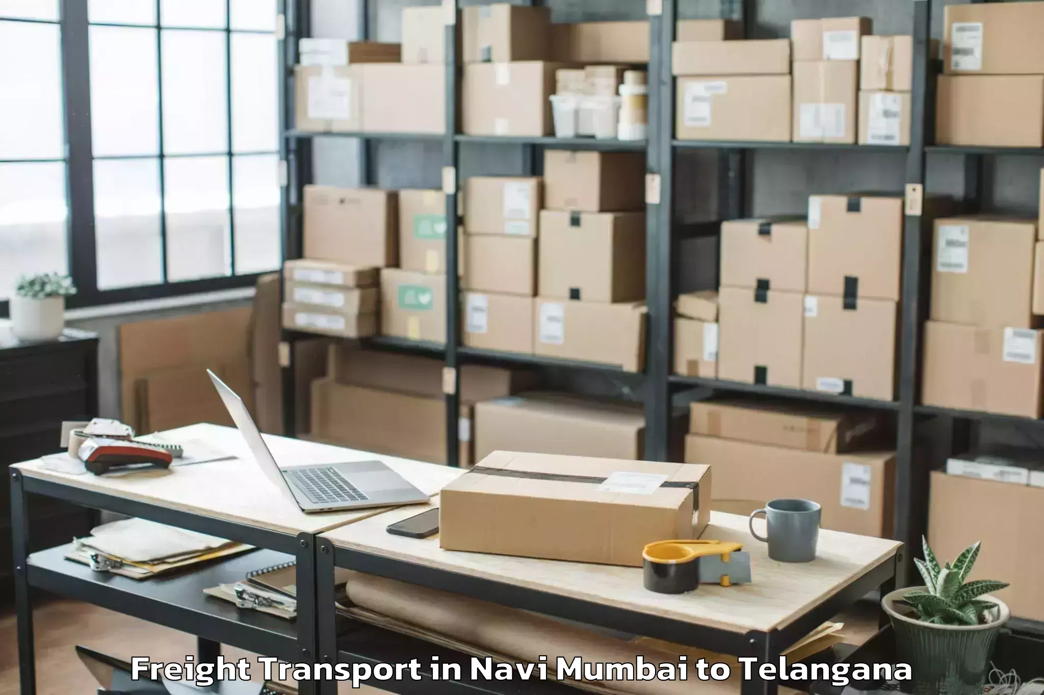 Reliable Navi Mumbai to Khairatabad Freight Transport